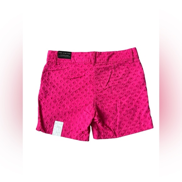 The Limited 100% Cotton Tailored Eyelet Short NWT Hot Pink size 4 - Picture 4 of 9